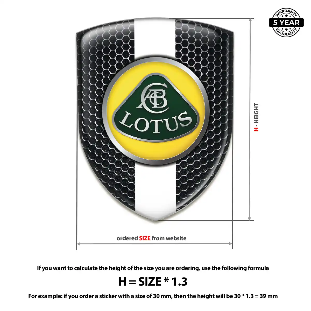 Lotus Gel Badge Sticker Interior Elegance