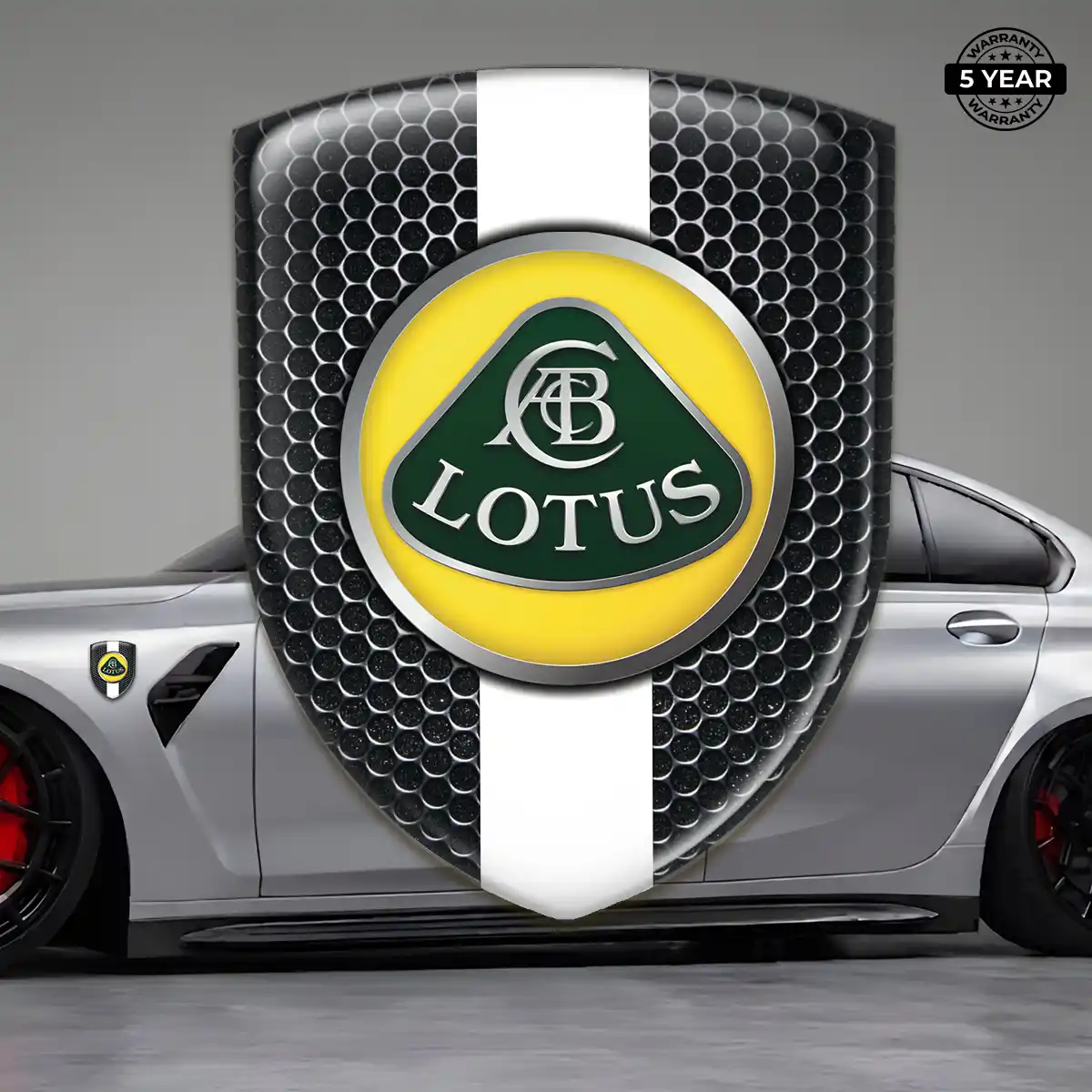 Lotus Gel Badge Sticker Interior Elegance