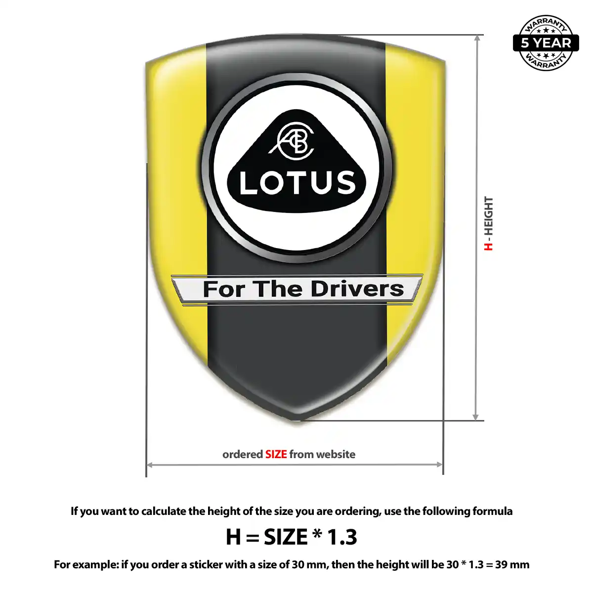 Lotus Gel Badge Sticker Interior Luxe