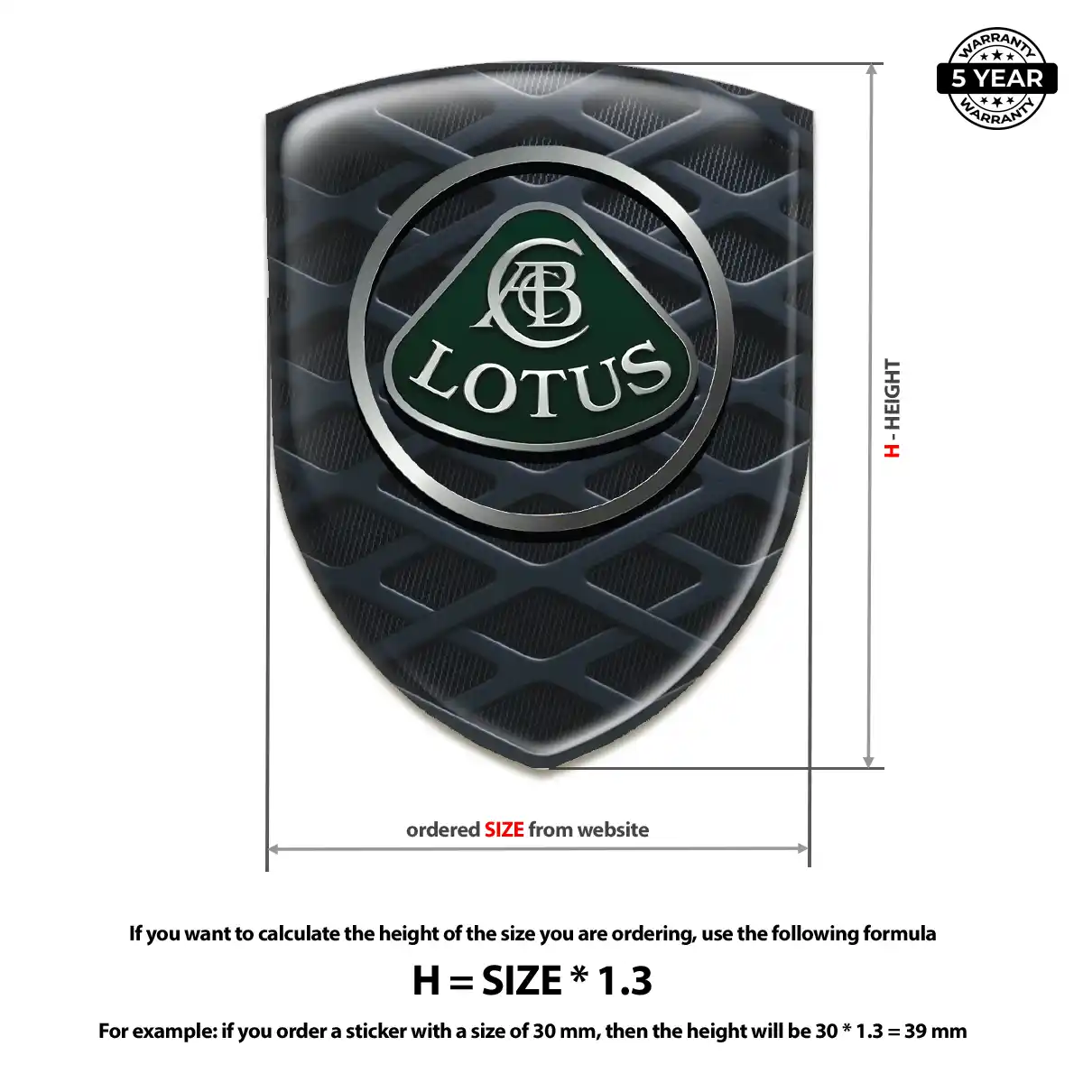 Lotus Gel Badge Sticker Opulent Line