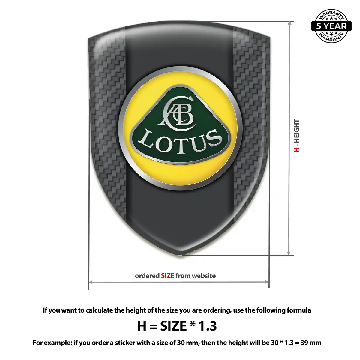 Lotus Gel Badge Sticker Prestige Line
