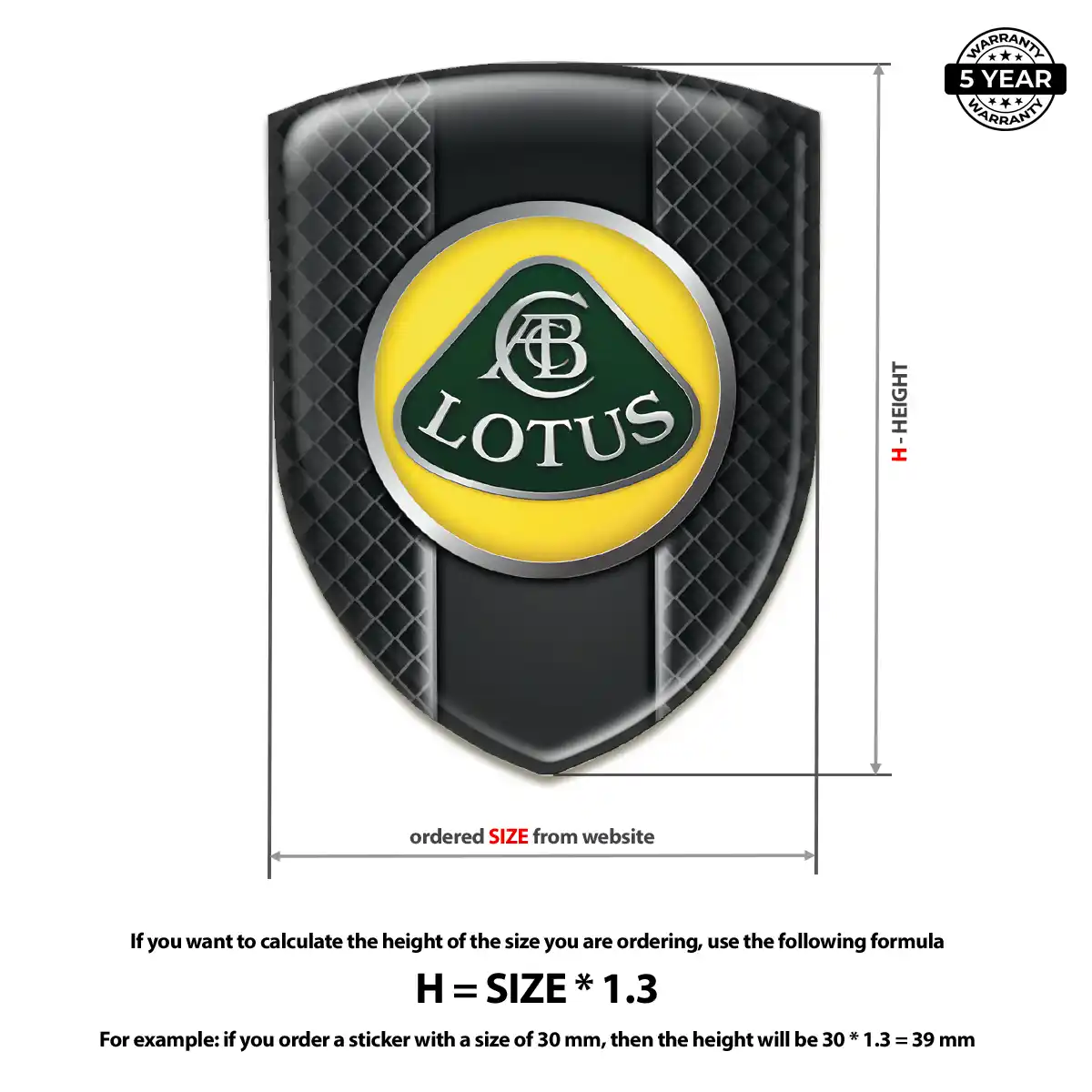 Lotus Gel Badge Sticker Resin Elite