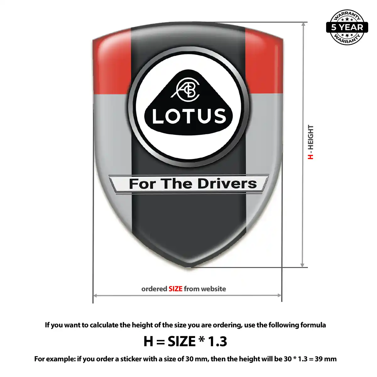 Lotus Gel Badge Sticker Resin Luxe