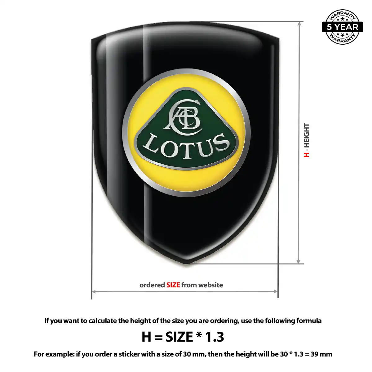 Lotus Gel Emblem Sticker Deluxe Edition