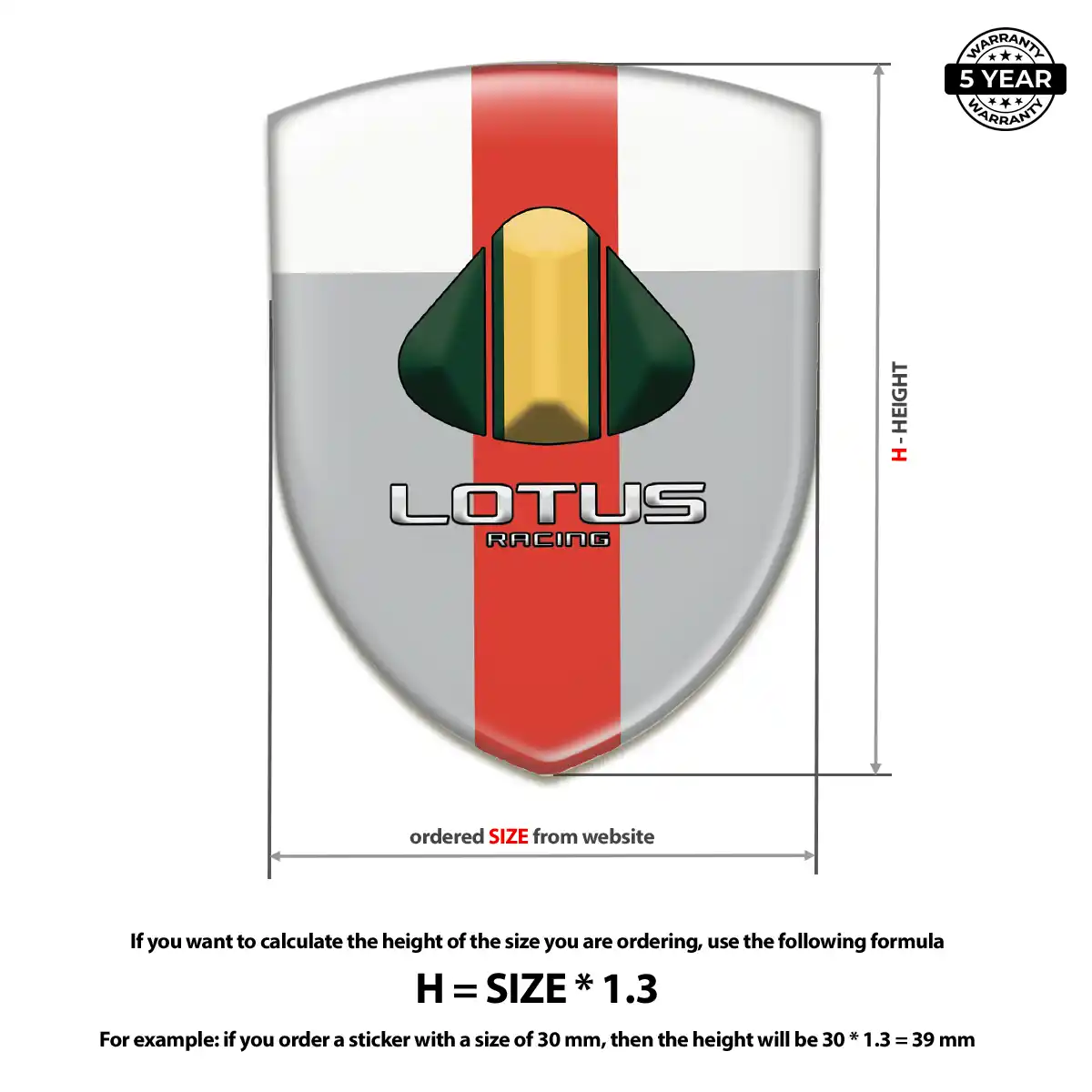 Lotus Gel Emblem Sticker Elite Edition