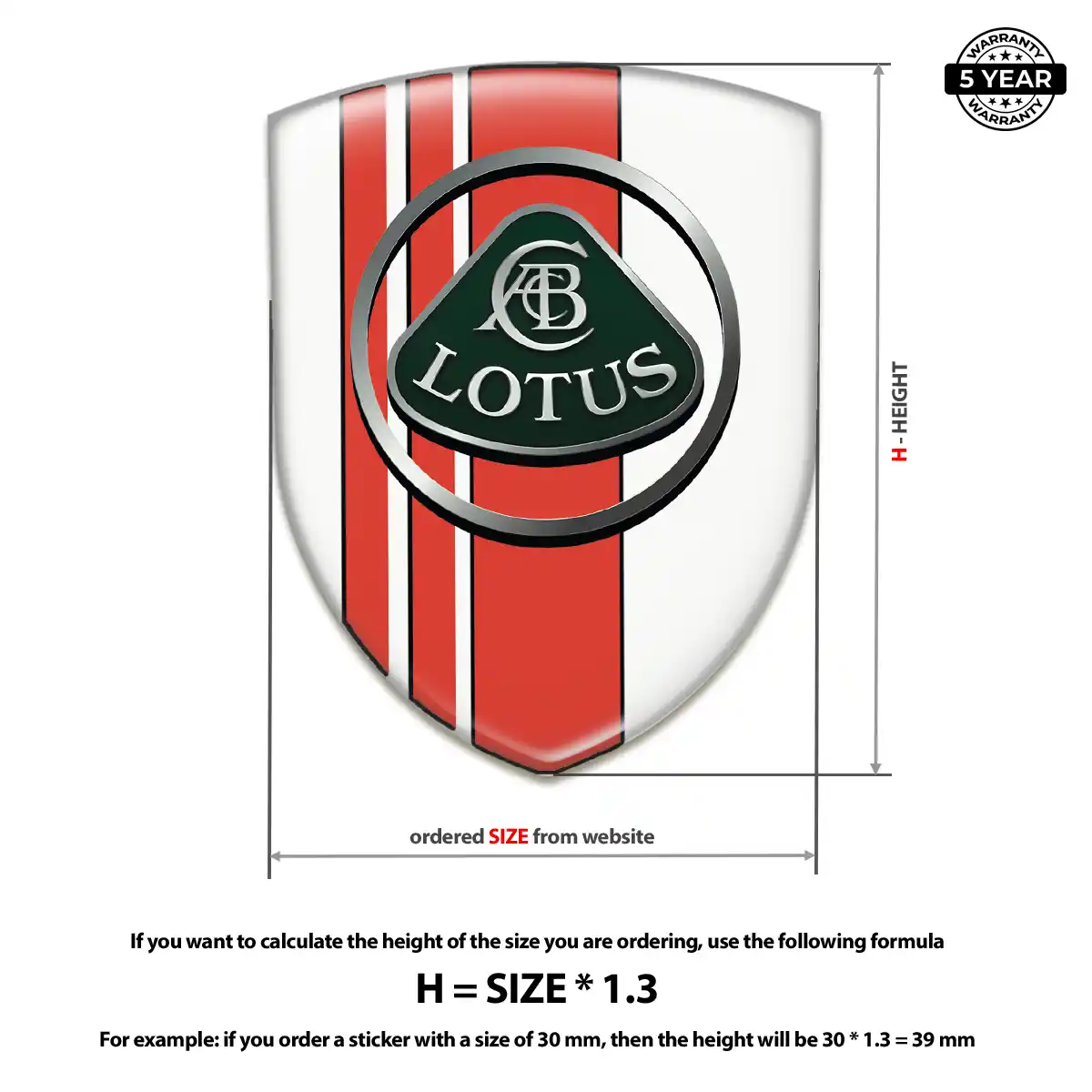 Lotus Gel Emblem Sticker Exterior Luxe