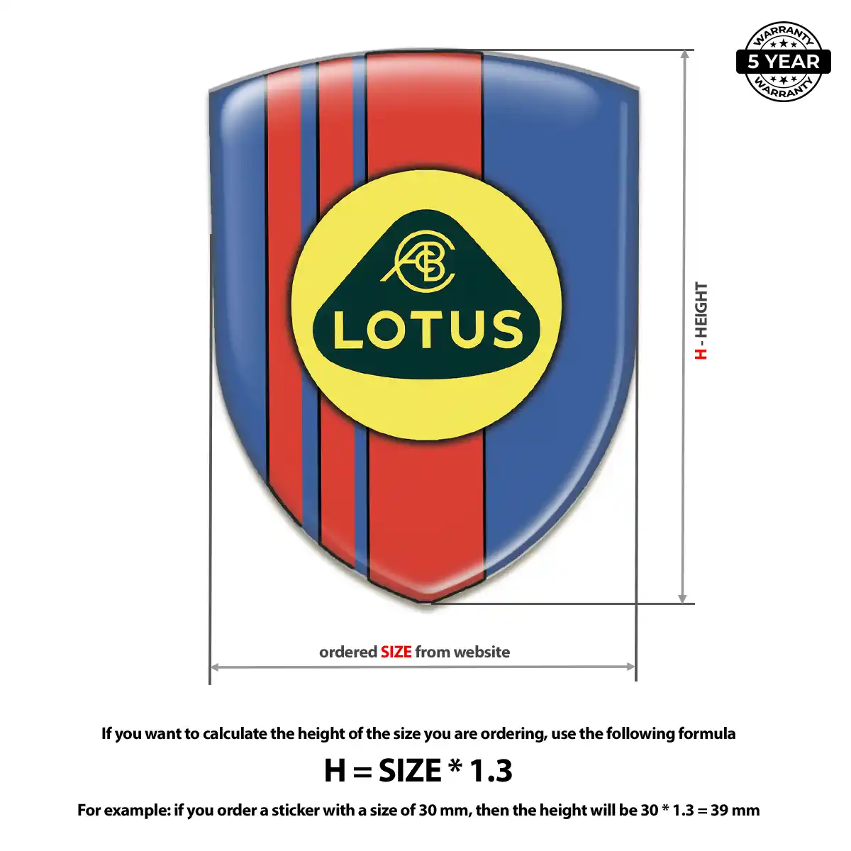 Lotus Gel Emblem Sticker Interior Elegance