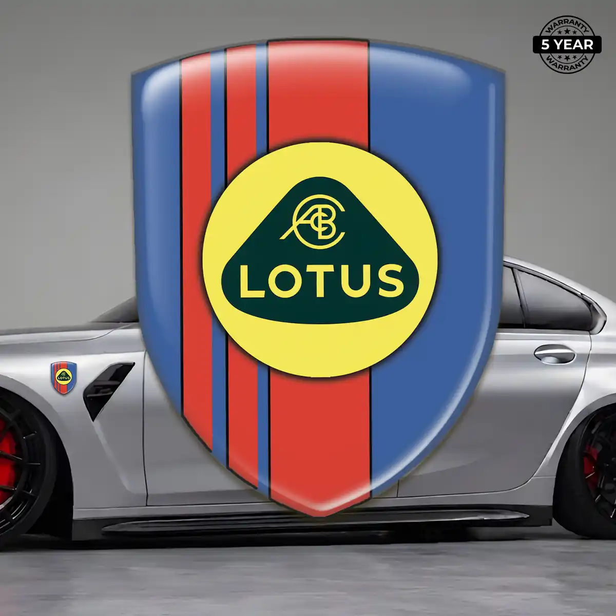 Lotus Gel Emblem Sticker Interior Elegance