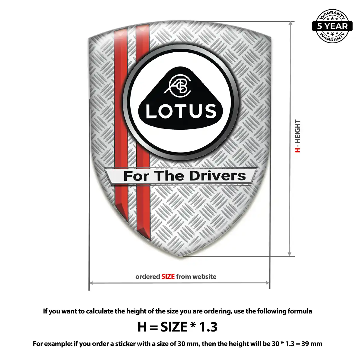 Lotus Gel Emblem Sticker Interior Luxe