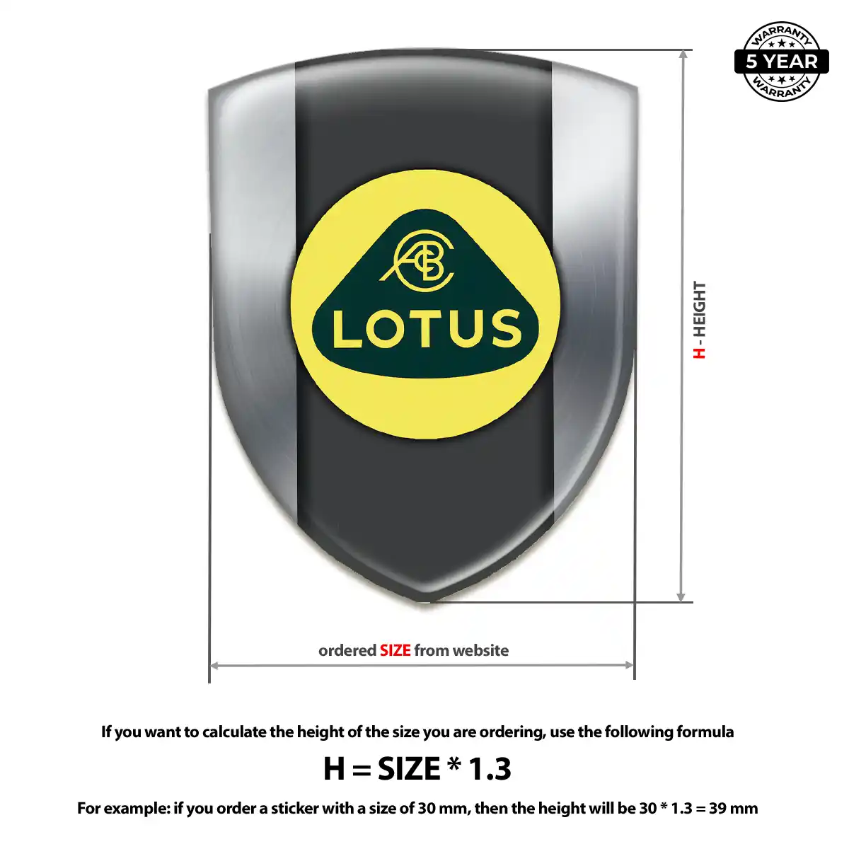 Lotus Gel Emblem Sticker Noble Edition