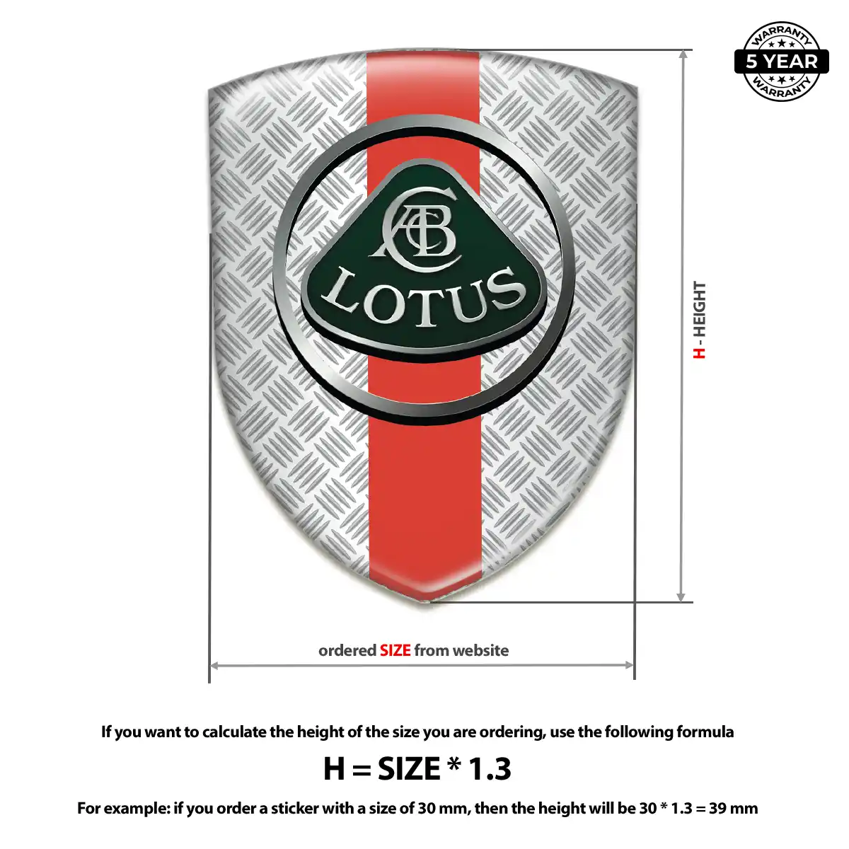 Lotus Gel Emblem Sticker Opulent Line
