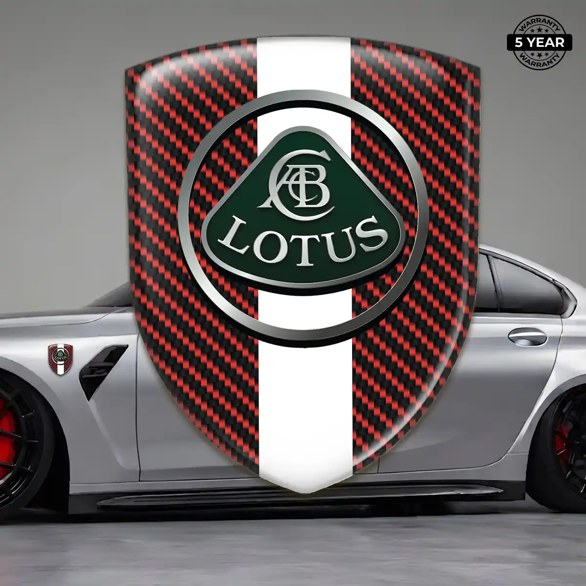 Lotus Gel Emblem Sticker Premium Dome