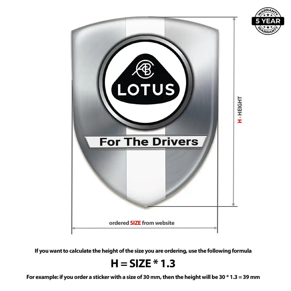 Lotus Gel Emblem Sticker Prestige Line