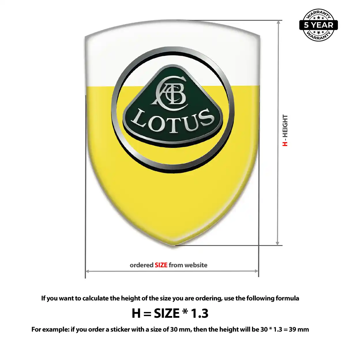 Lotus Gel Emblem Sticker Prime Quality
