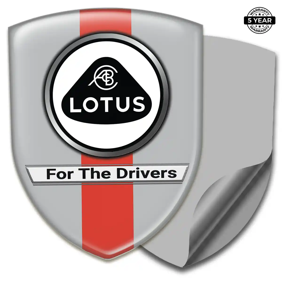 Lotus Gel Emblem Sticker Refined Design