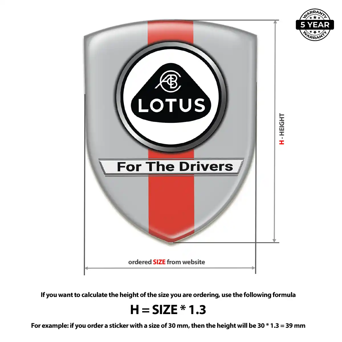 Lotus Gel Emblem Sticker Refined Design