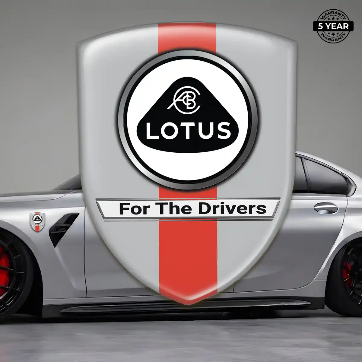 Lotus Gel Emblem Sticker Refined Design