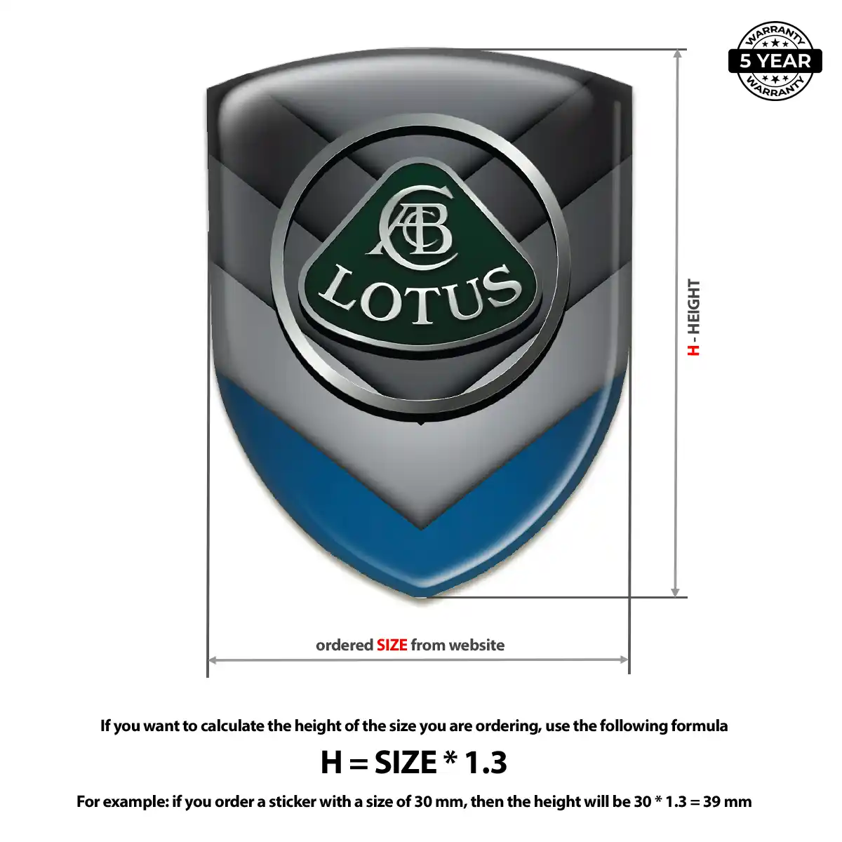 Lotus Gel Emblem Sticker Resin Elite