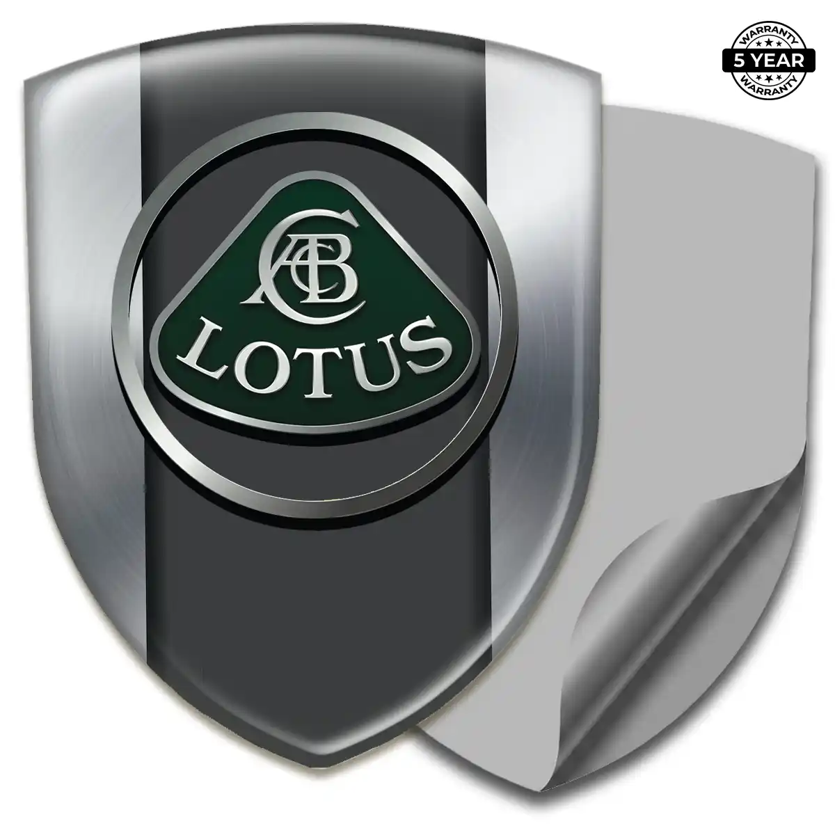 Lotus Gel Emblem Sticker Sleek Style