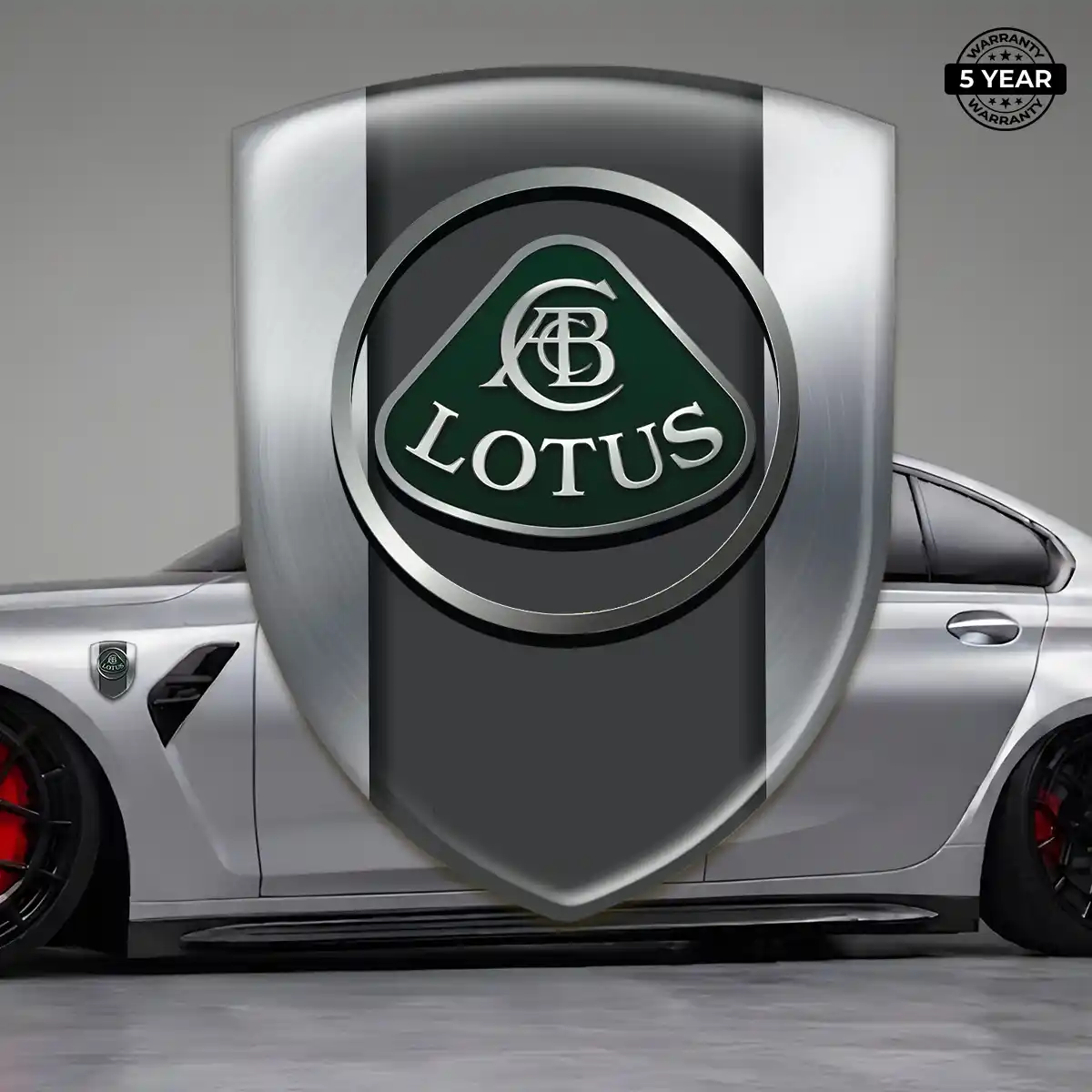 Lotus Gel Emblem Sticker Sleek Style