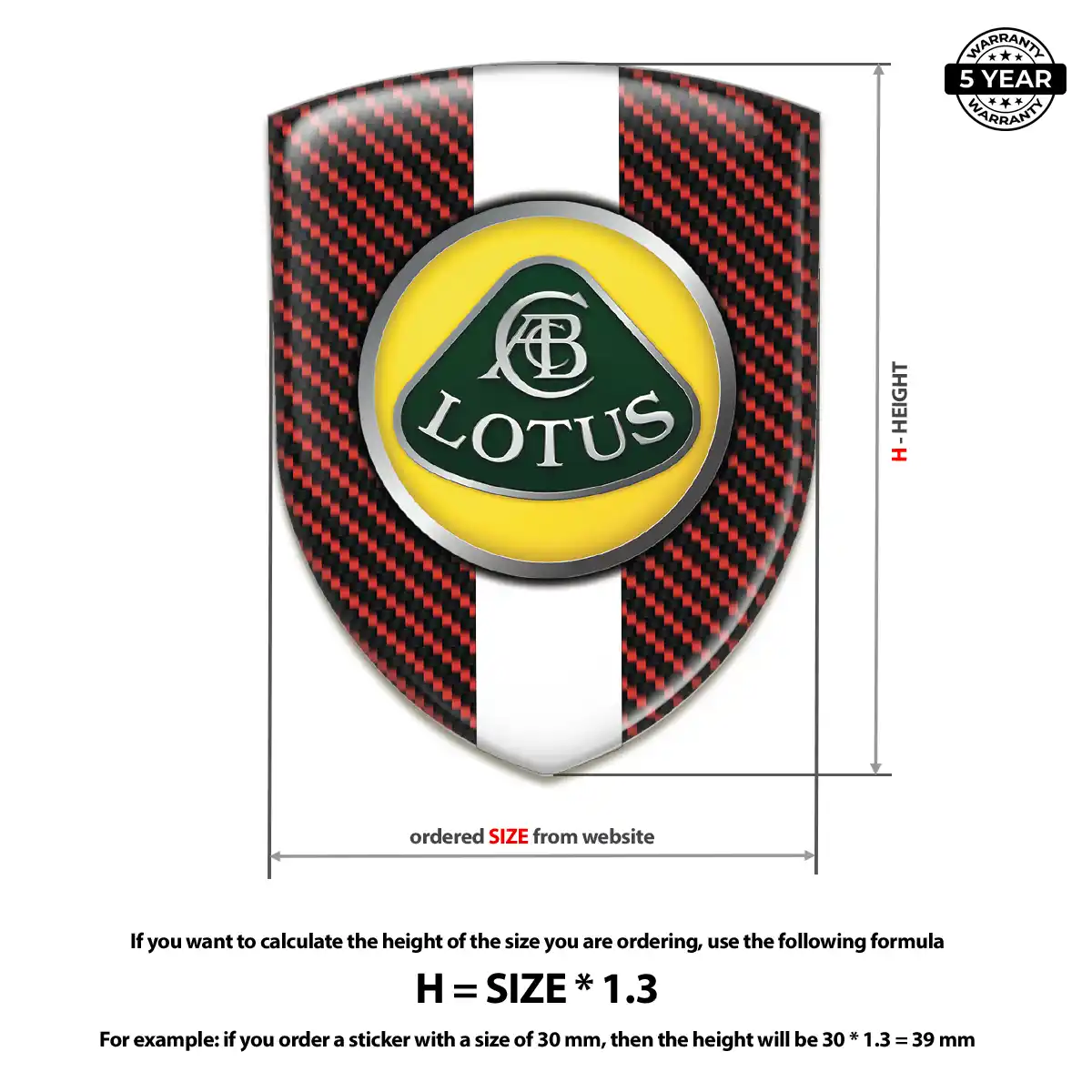 Lotus Gel Emblem Sticker Superior Craft