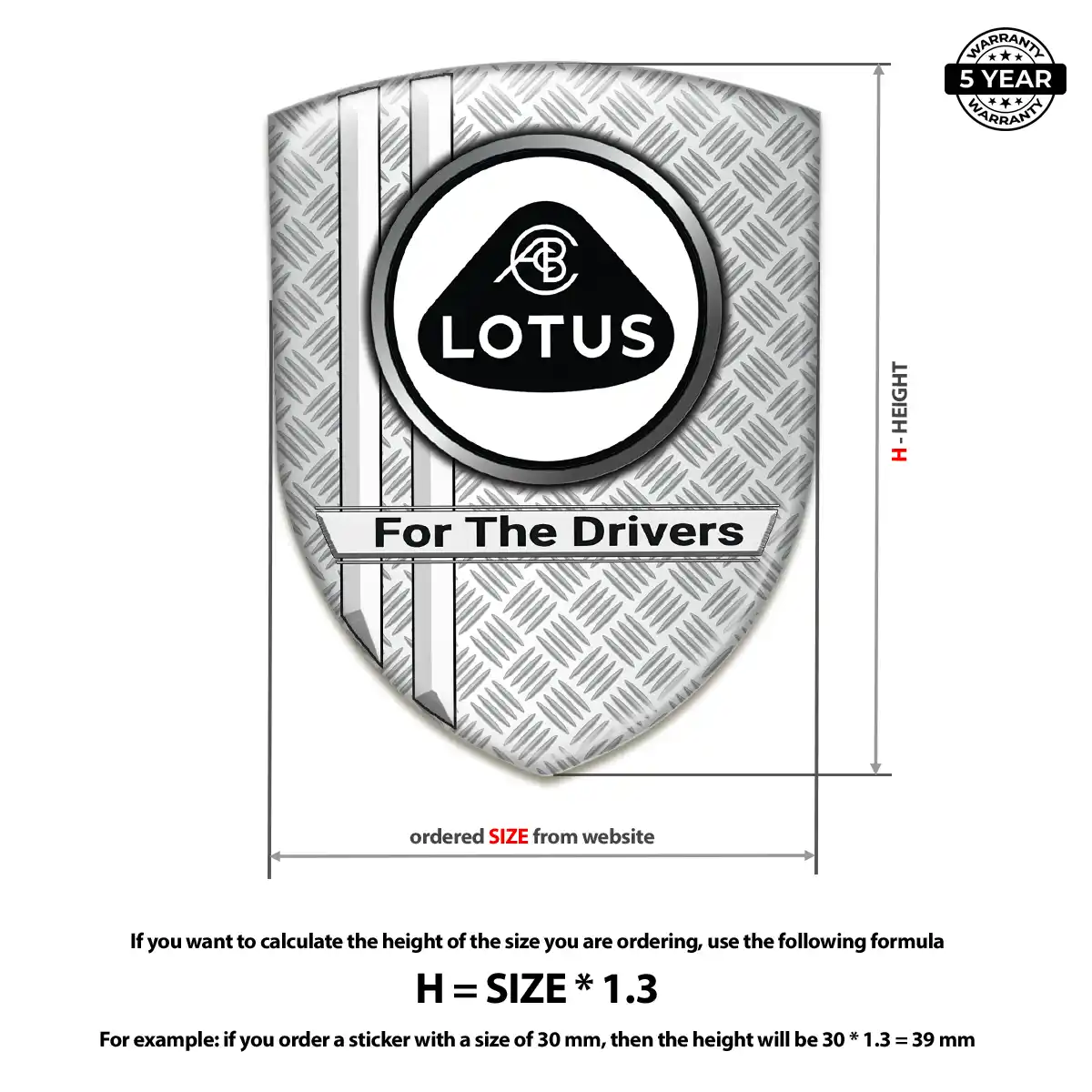 Lotus Logo Badge Premium Dome