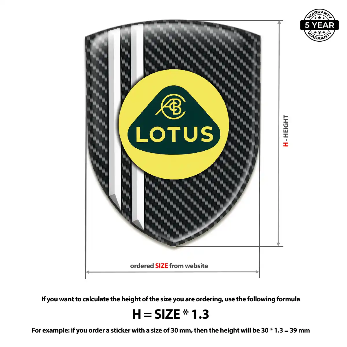 Lotus Logo Badge Resin Elite