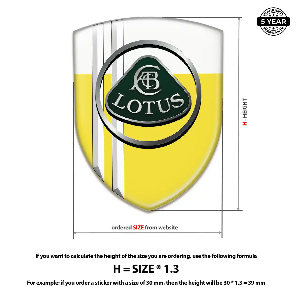 Lotus Logo Badge Resin Luxe