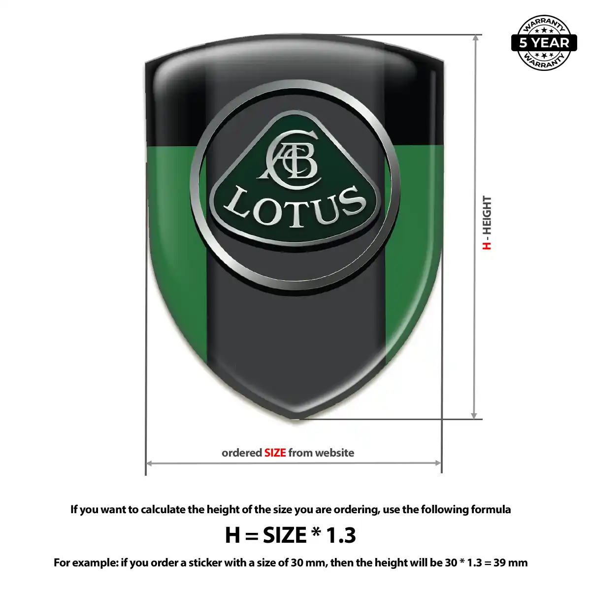Lotus Logo Emblem Elite Finish