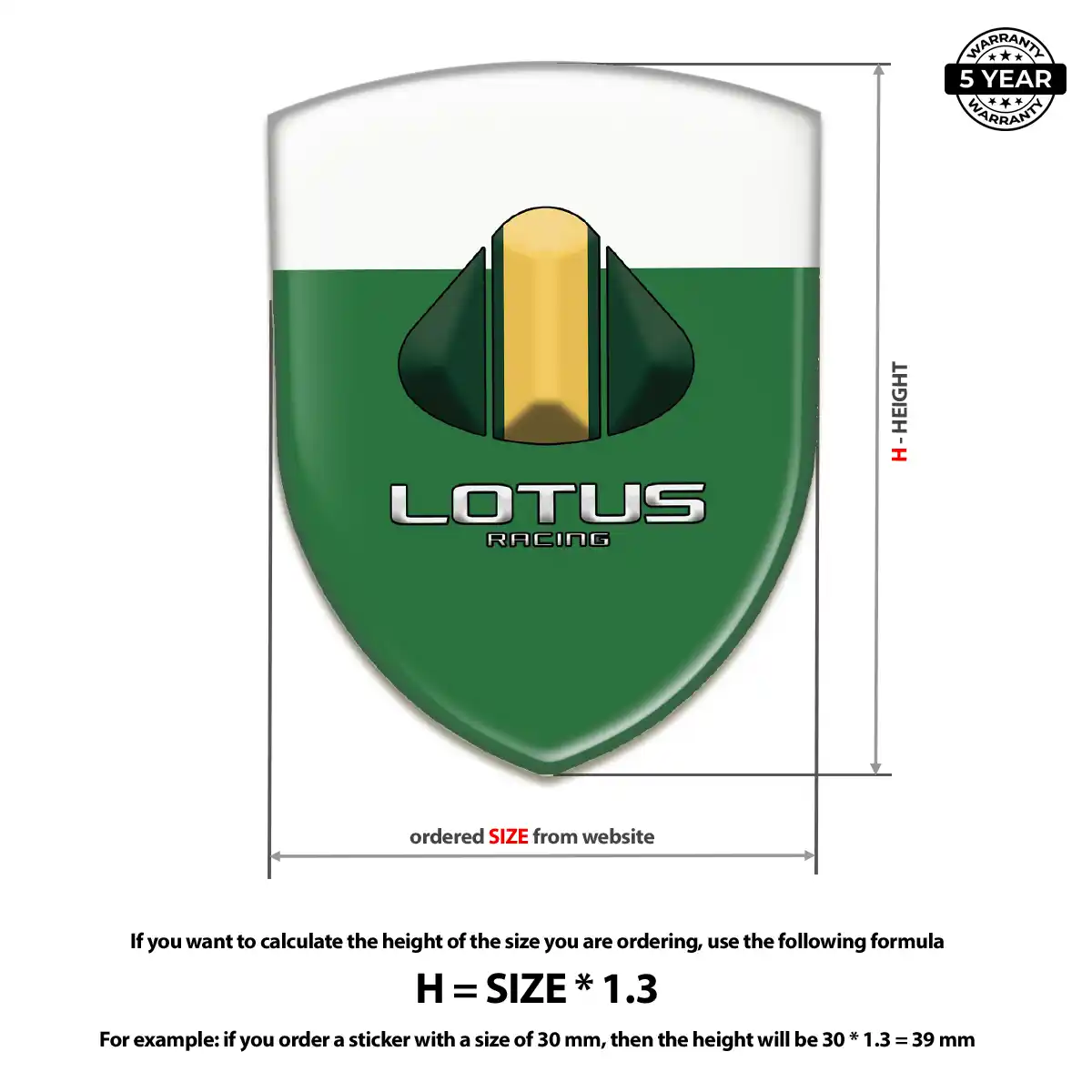 Lotus Logo Emblem Premium Dome