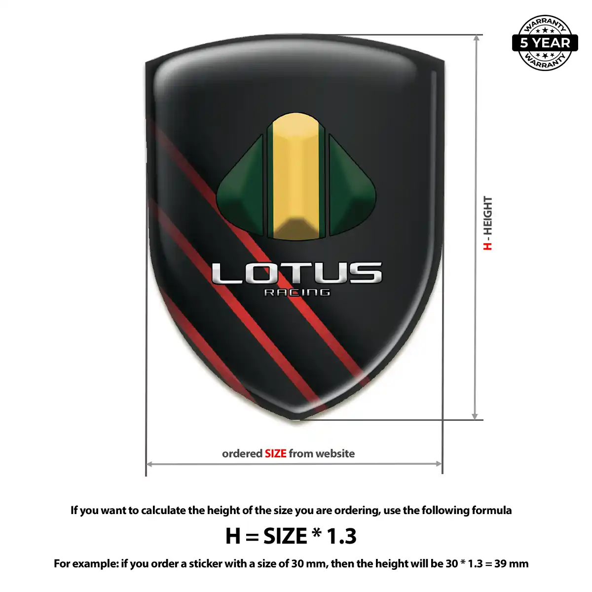 Lotus Logo Sticker Cabin Style
