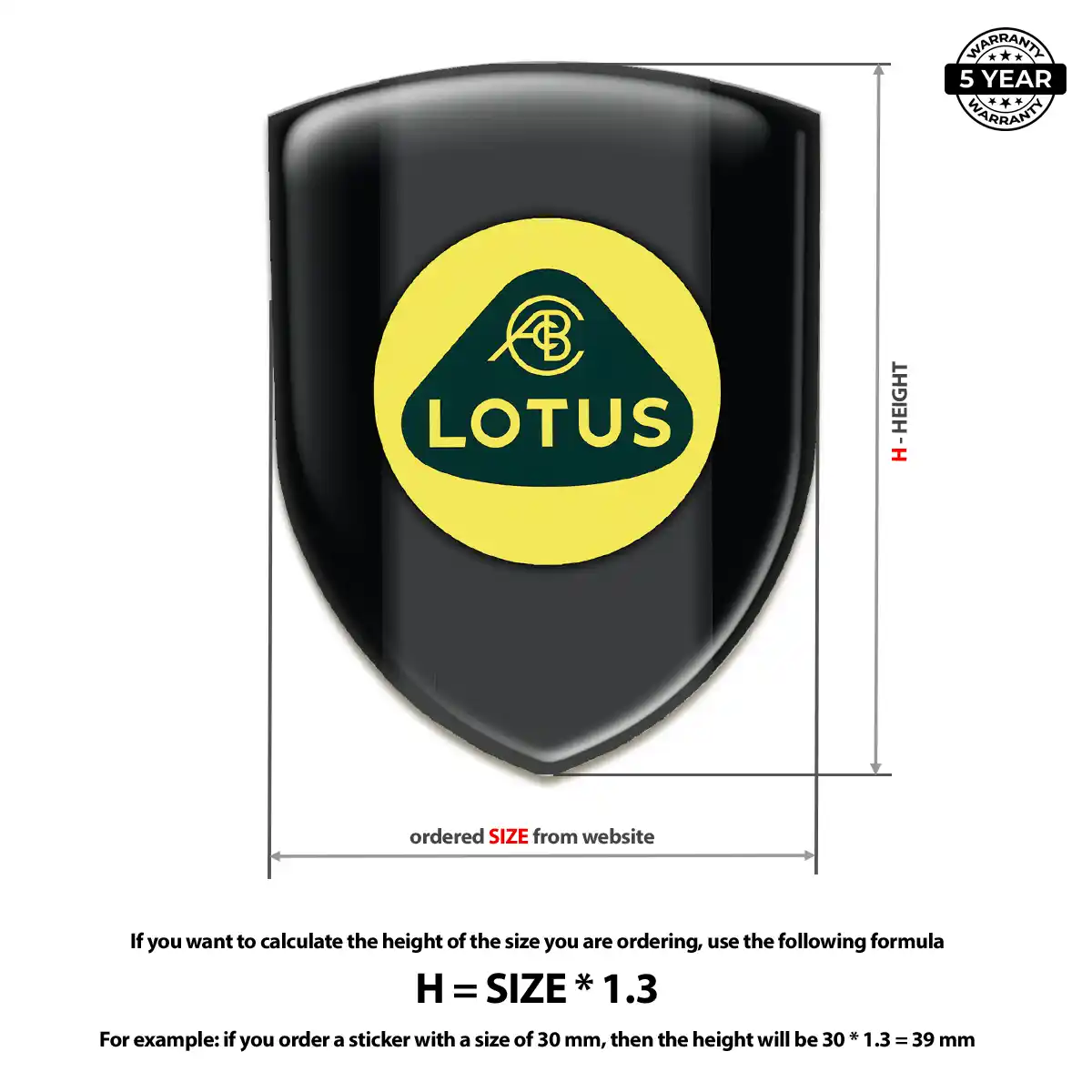 Lotus Logo Sticker Elite Finish