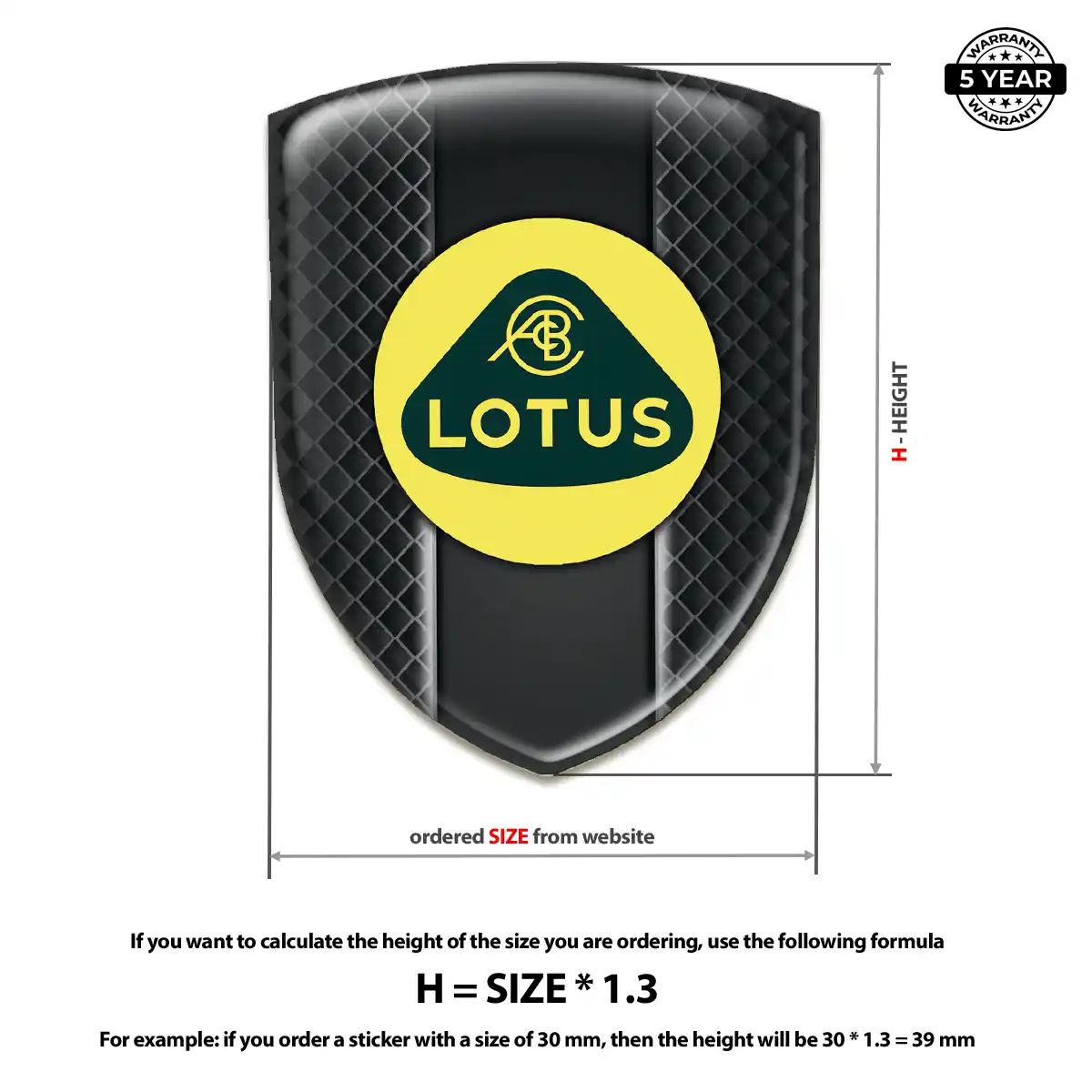 Lotus Logo Sticker Exterior Luxe