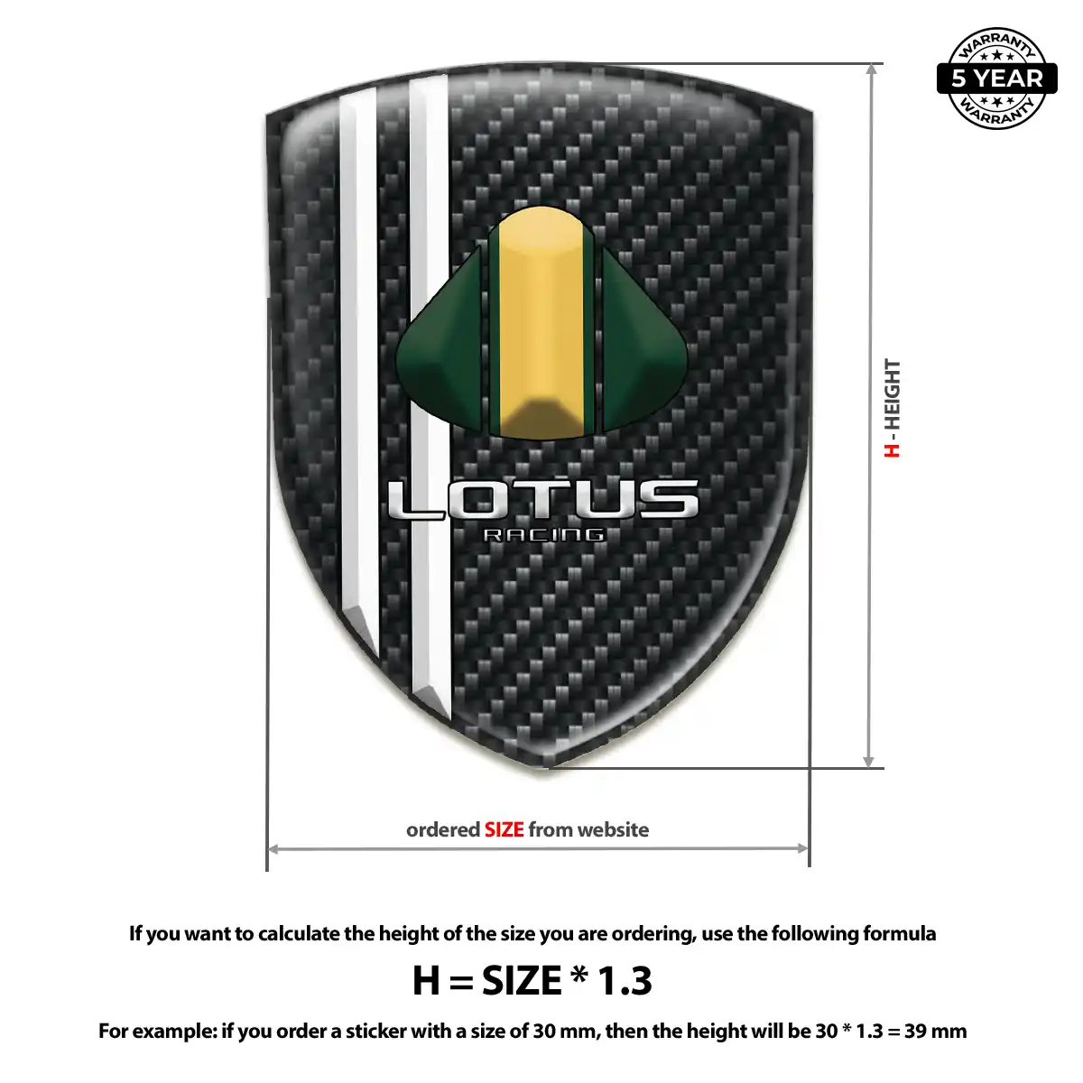 Lotus Logo Sticker Interior Elegance