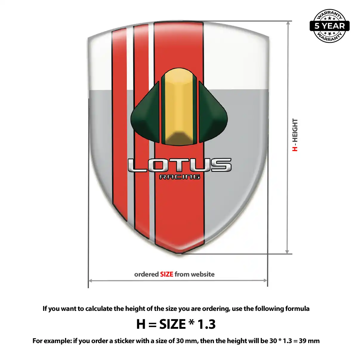 Lotus Logo Sticker Premium Dome