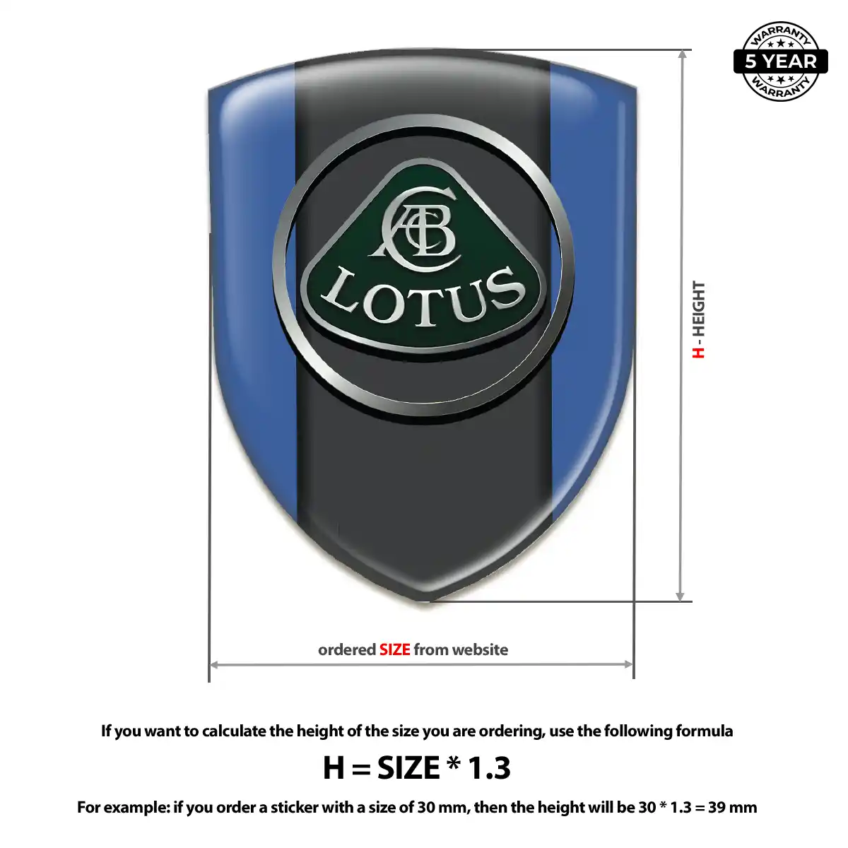 Lotus Logo Sticker Prime Quality