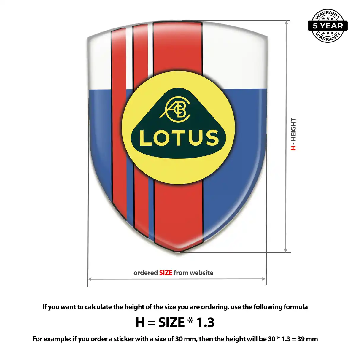 Lotus Logo Sticker Resin Elite