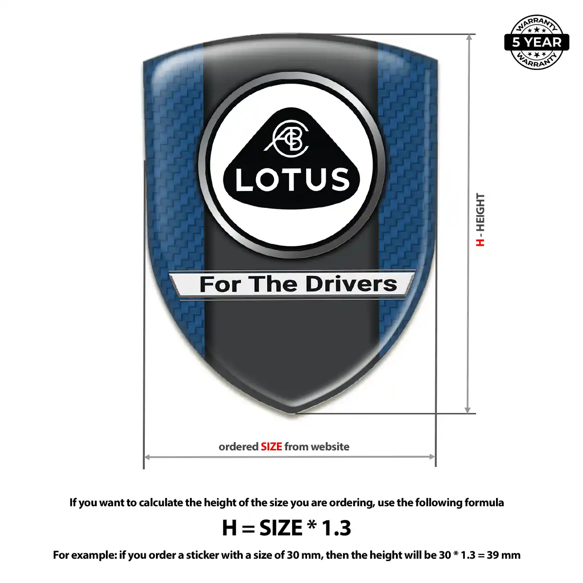 Lotus Logo Sticker Resin Luxe