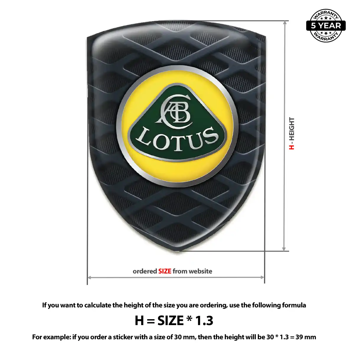Lotus Logo Sticker Superior Craft