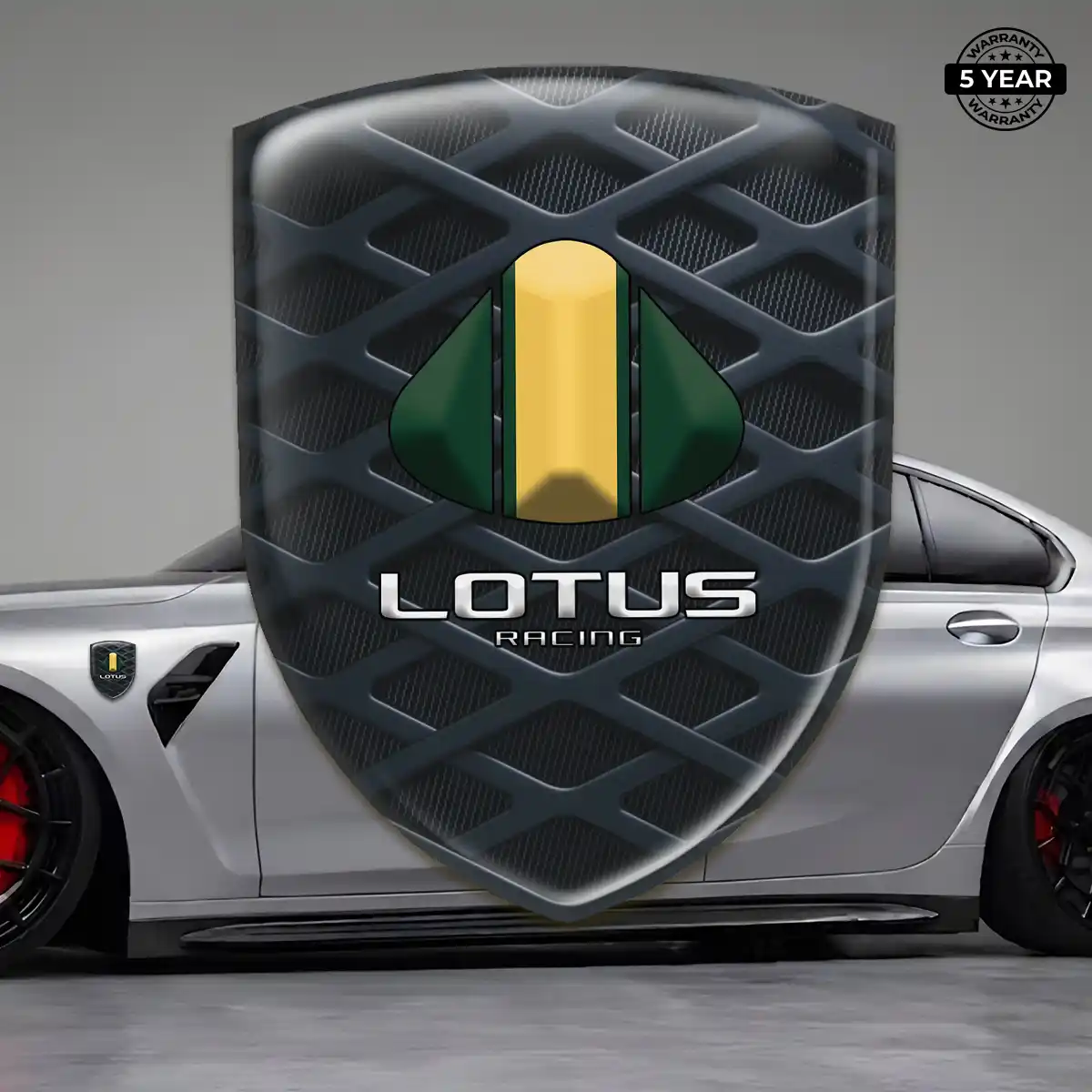 Lotus Polyurethane Domed Sticker Cabin Style