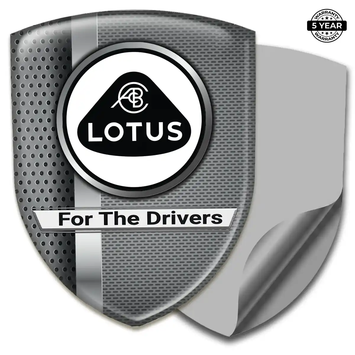Lotus Polyurethane Domed Sticker Exterior Luxe
