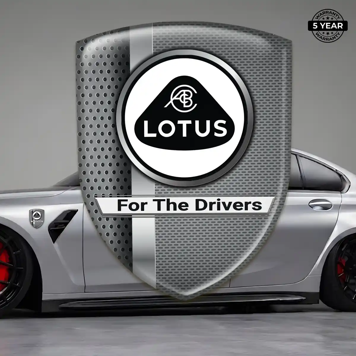 Lotus Polyurethane Domed Sticker Exterior Luxe