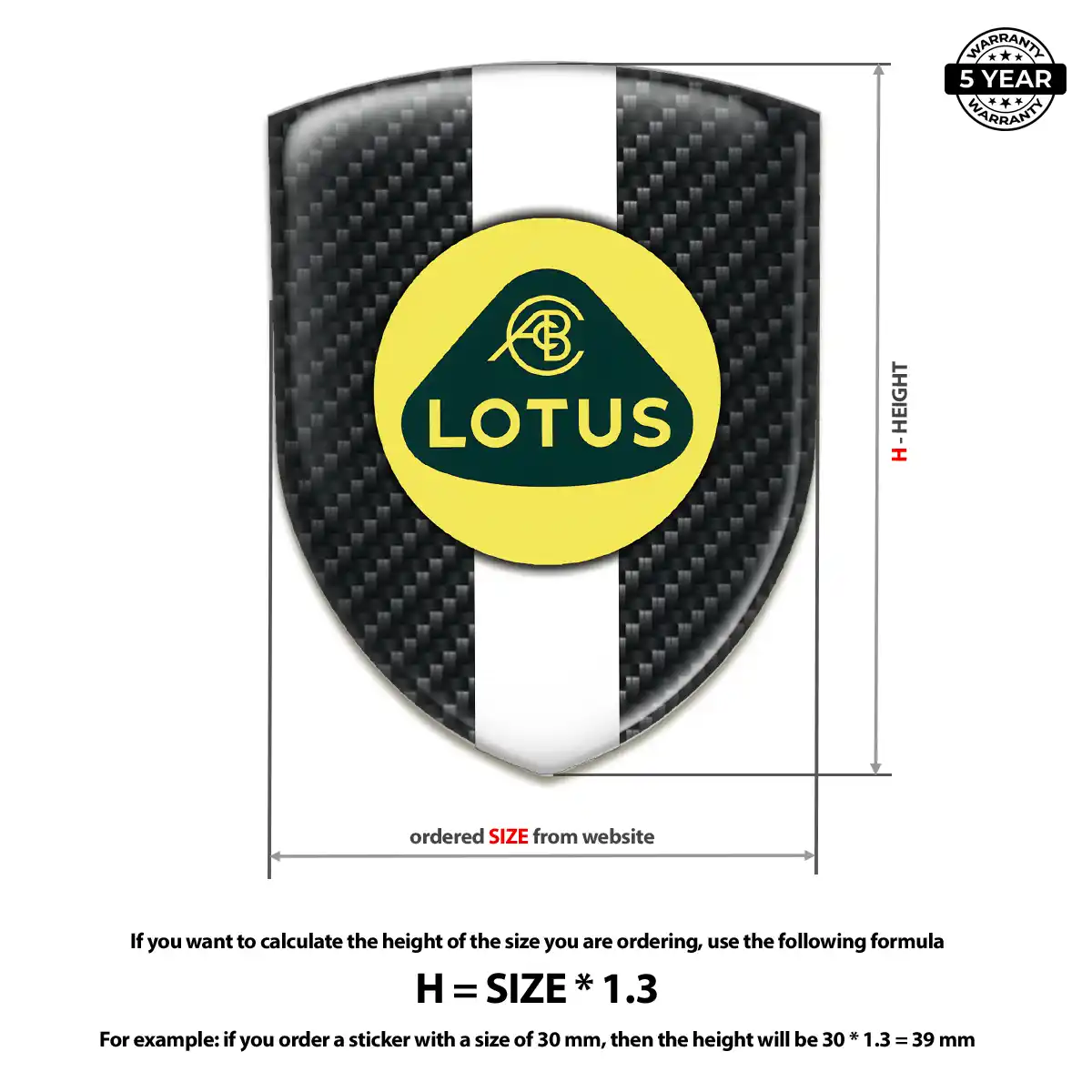Lotus Polyurethane Domed Sticker Interior Elegance