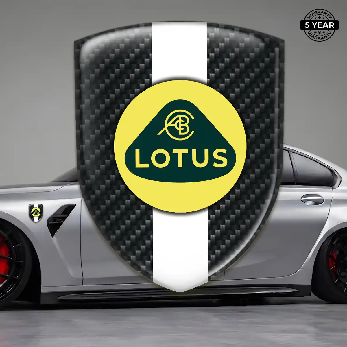 Lotus Polyurethane Domed Sticker Interior Elegance