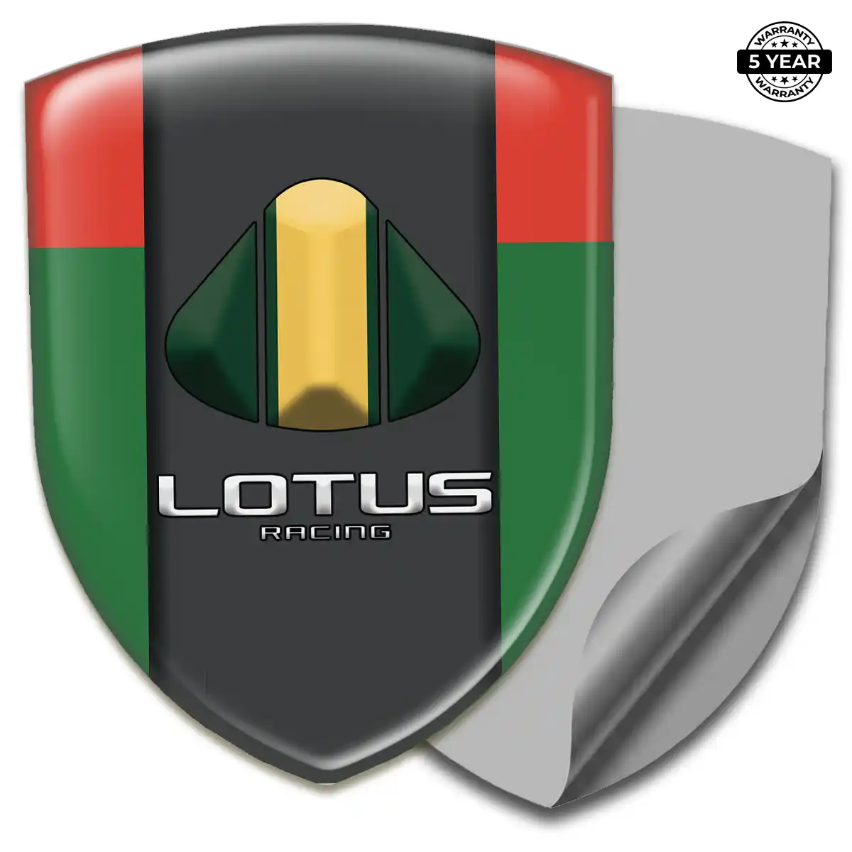 Lotus Polyurethane Domed Sticker Outer Style