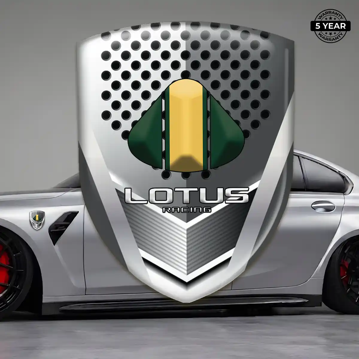 Lotus Polyurethane Domed Sticker Premium Dome