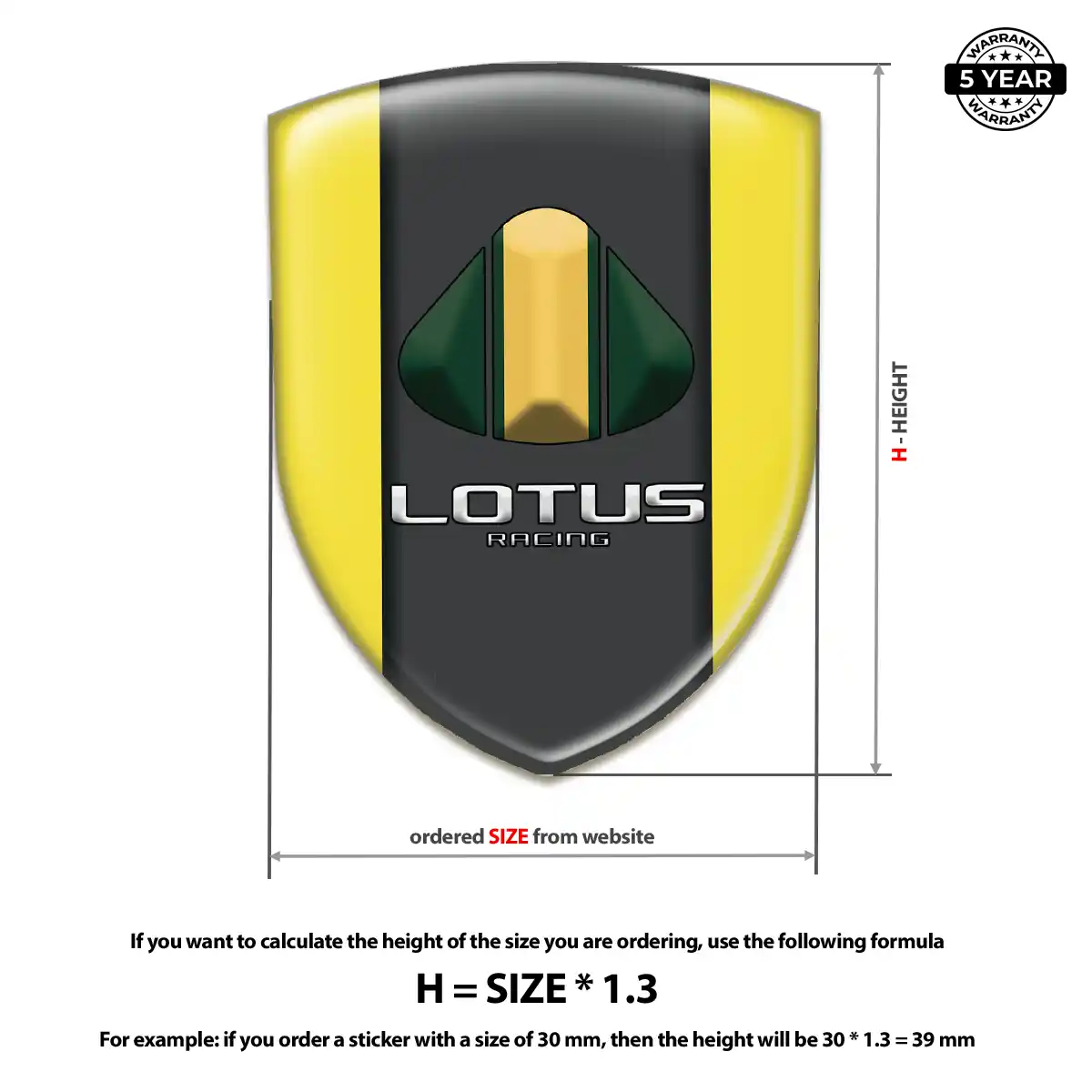 Lotus Polyurethane Domed Sticker Prime Quality