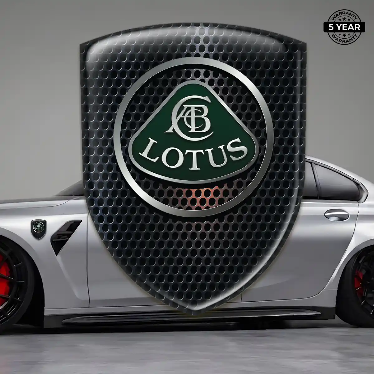 Lotus Polyurethane Domed Sticker Refined Design