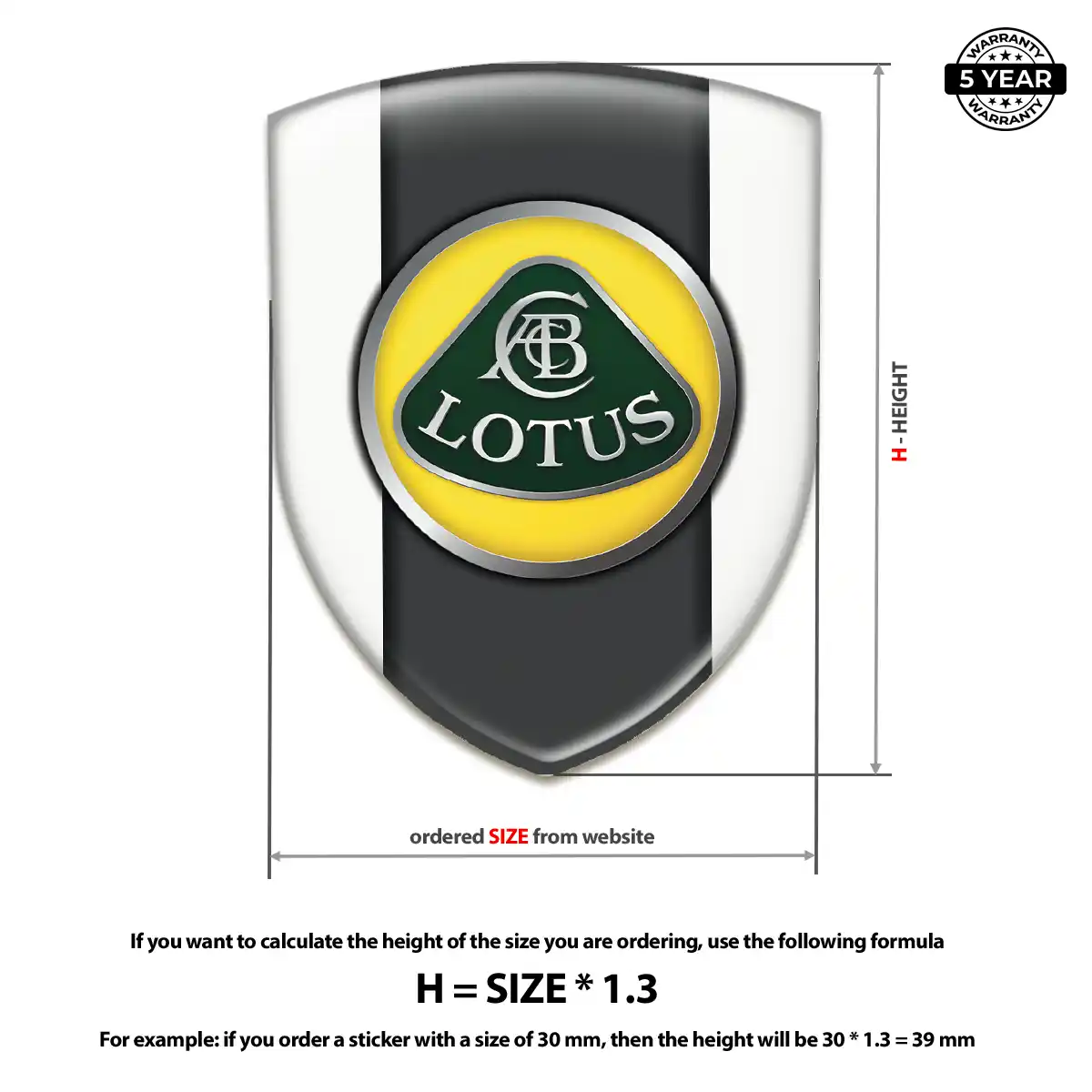 Lotus Polyurethane Domed Sticker Resin Luxe