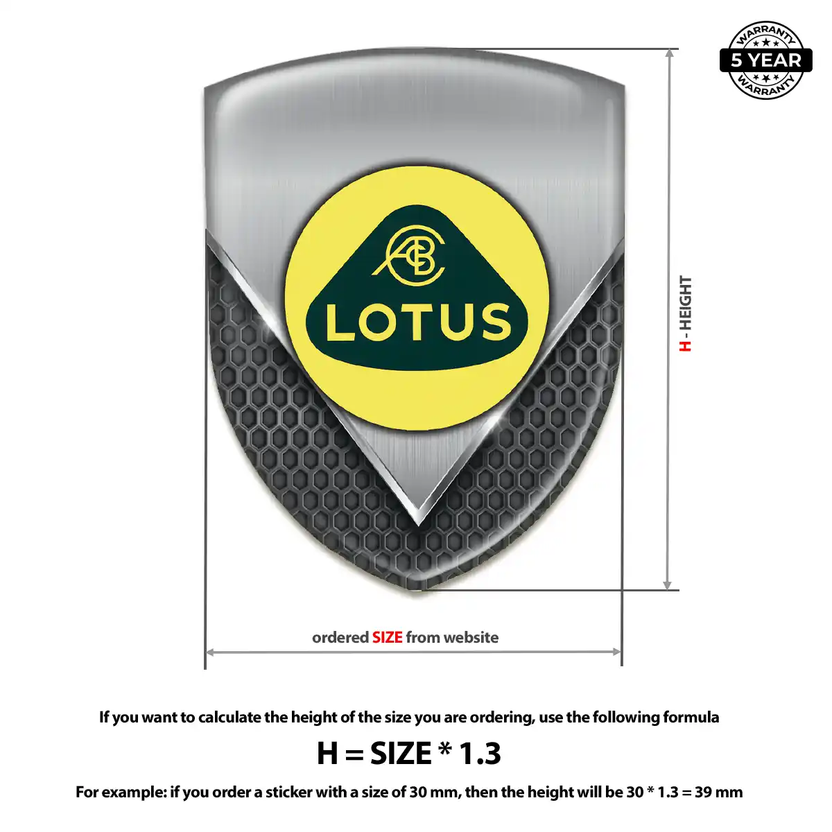 Lotus Polyurethane Domed Sticker Signature Grade